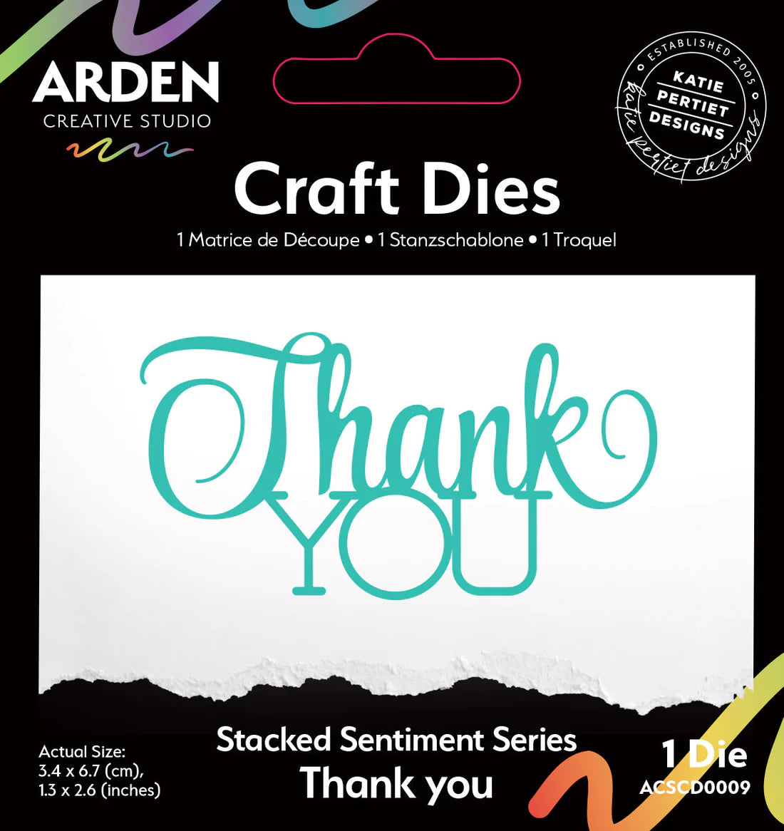 Arden Creative Studio - Stacked Sentiment Series - Thank You Craft Die
